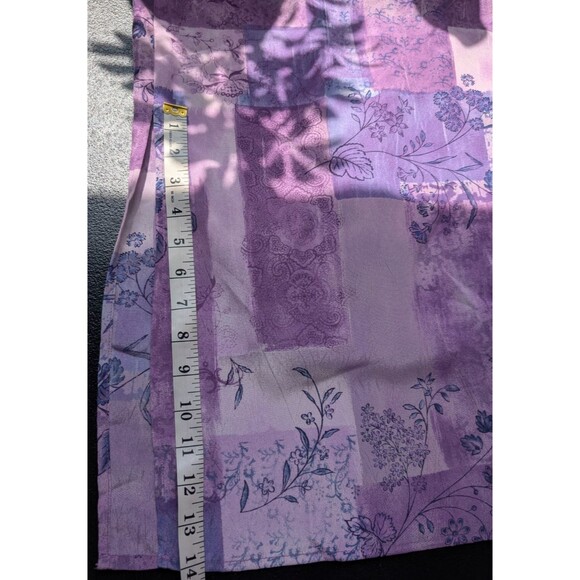 Worthington Woman Maxi Skirt Floral Leaf Side Slits Bohemian Size 16W - Picture 5 of 12